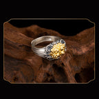 Fortune Jewel 925 Sterling Silver Tibetan Skull Protection Adjustable Ring