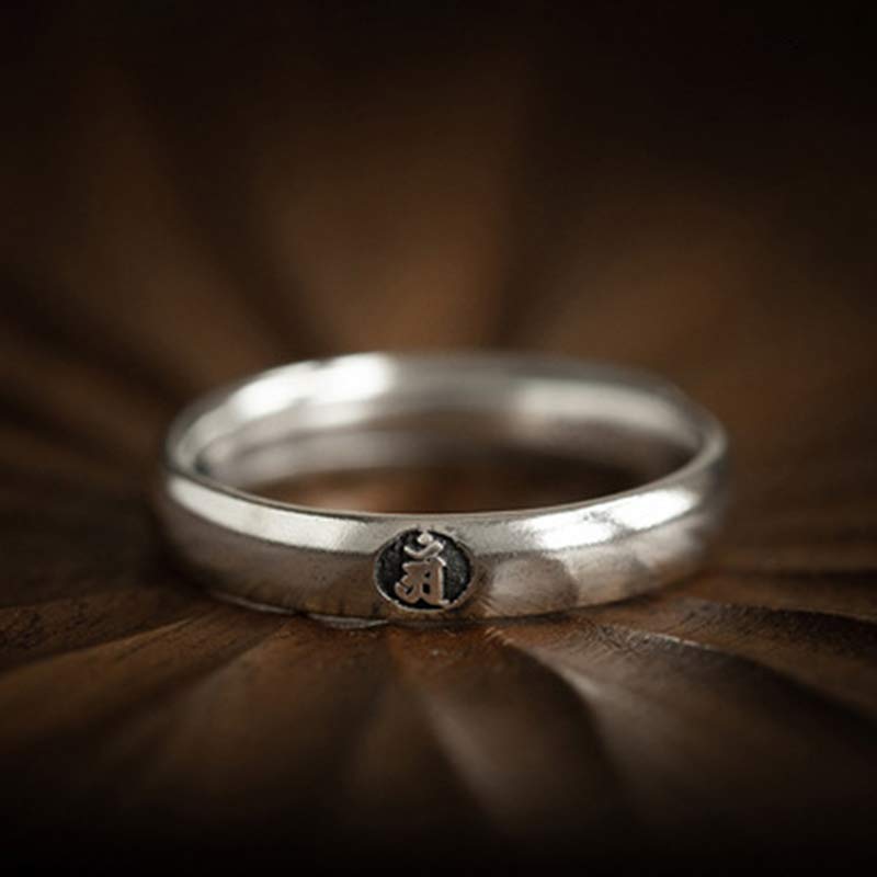 Fortune Jewel 925 Sterling Silver Chinese Zodiac Natal Buddha Blessing Couple Ring