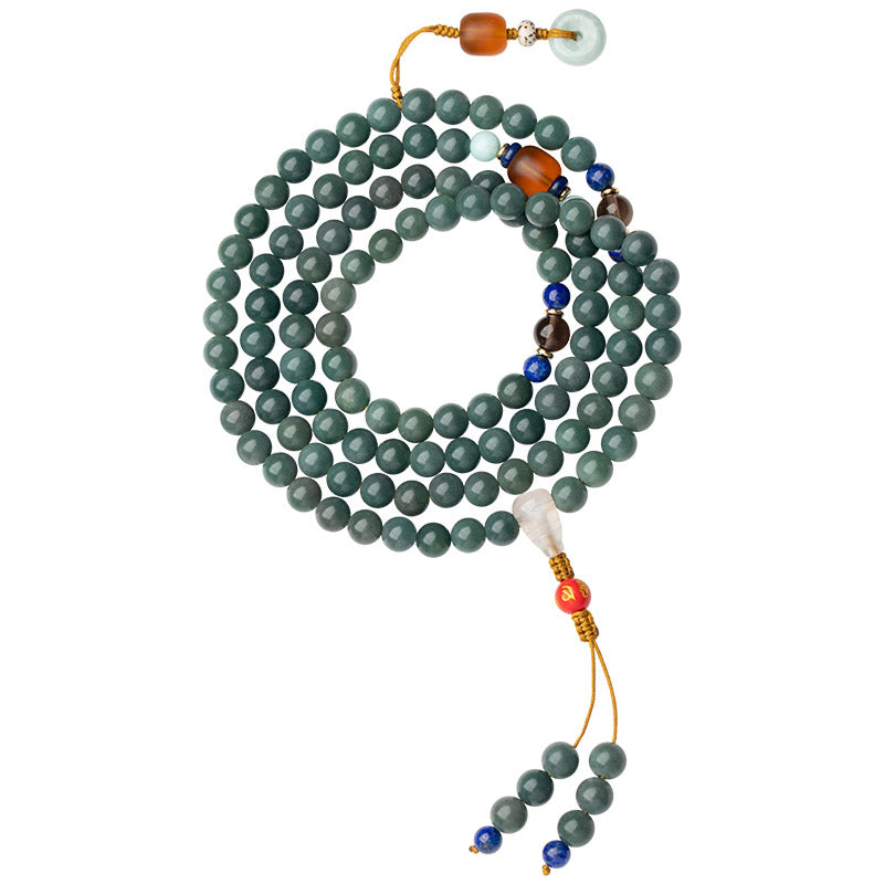 Fortune Jewel 108 Beads Bodhi Seed Blessing Meditation Bracelet Mala