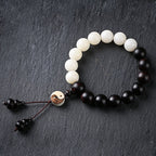 Fortune Jewel Ebony YinYang Protection Bracelet Decoration