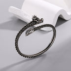 Fortune Jewel Dragon Scales Pattern Luck Protection Bracelet Bangle