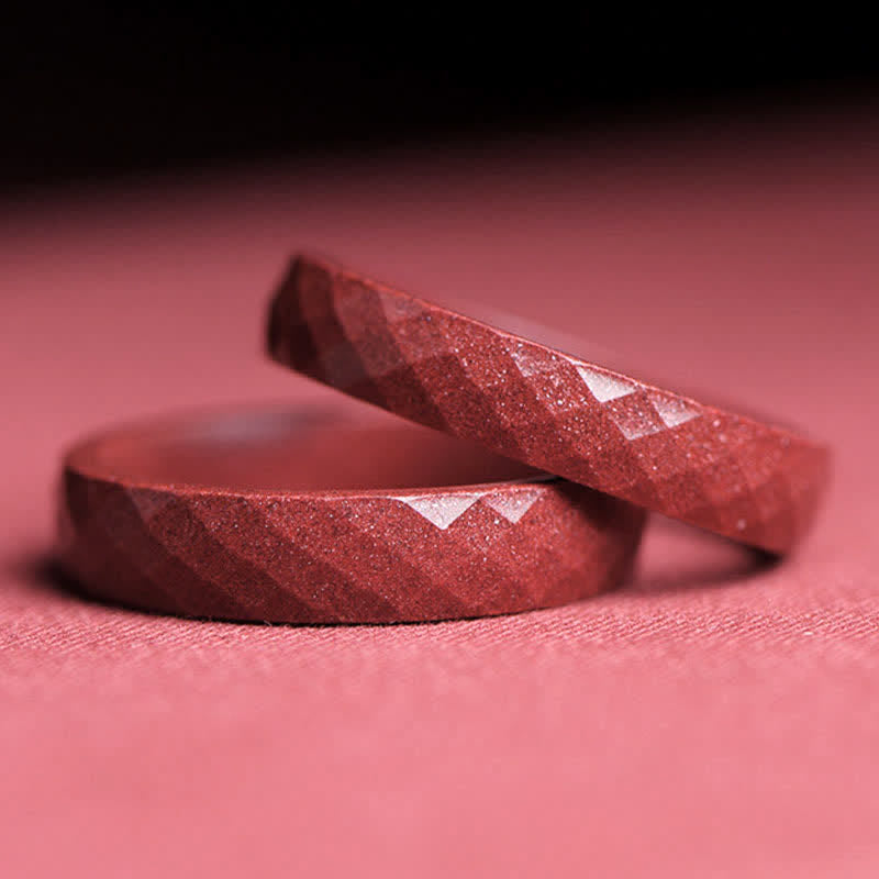 Fortune Jewel Cinnabar Om Mani Padme Hum Auspicious Clouds Blessing Ring