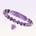 Fortune Jewel Natural Quartz Love Heart Healing Beads Bracelet