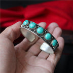 Buddha3bodhi Nepalese Handcrafted Turquoise Inlaid Bangle
