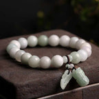 Fortune Jewel Natural Jade Pi Xiu Buddha Gourd Apple Success Bracelet