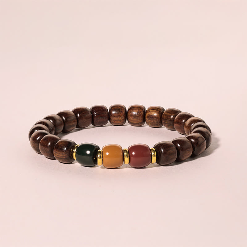 Fortune Jewel Ebony Wood Rosewood Peace Balance Bracelet