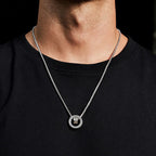 Fortune Jewel Tibetan Om Mani Padme Hum Carved Peace Purity Chain Necklace Pendant