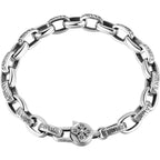 Fortune Jewel Om Mani Padme Hum Double Dorje Copper Engraved Wisdom Bracelet