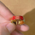 Fortune Jewel Five Scriptures Copper Healing Ring