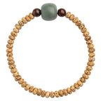 Fortune Jewel Bodhi Seed Small Leaf Red Sandalwood Wisdom Bracelet