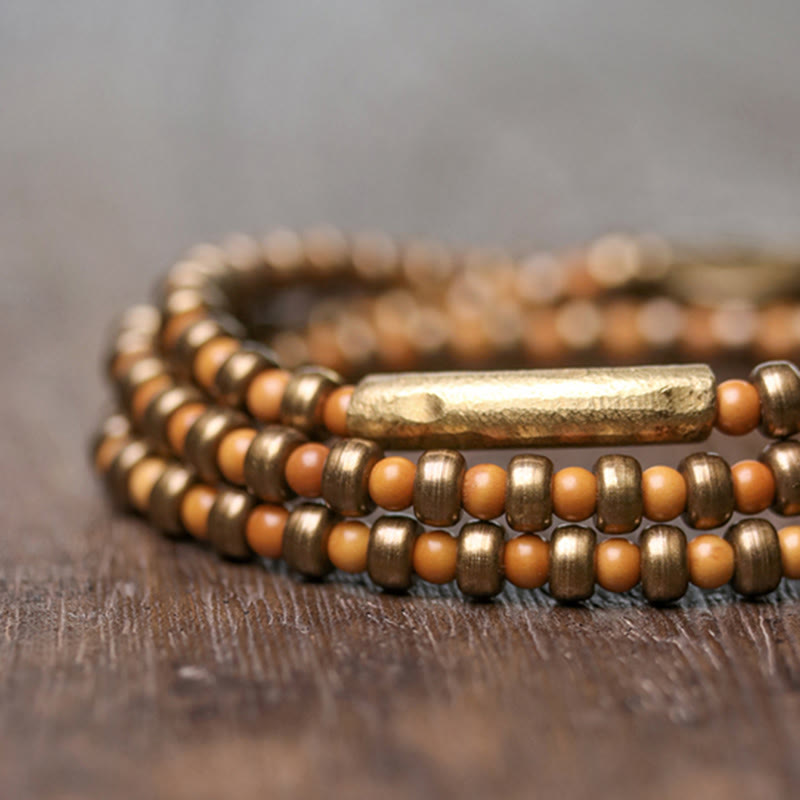 Fortune Jewel Retro Olive Pit Copper Wealth Bracelet