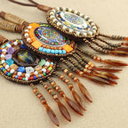 Fortune Jewel Mandala Pattern Beads Creativity Necklace Pendant