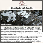 Fortune Jewel "Sending Balance and Protection" Obsidian Yin Yang Necklace Includes Gift Message Card Fortune Jewel