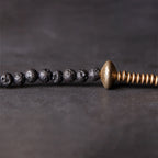 Fortune Jewel Vintage Lava Rock Brass Copper Healing Multilayered Bracelet