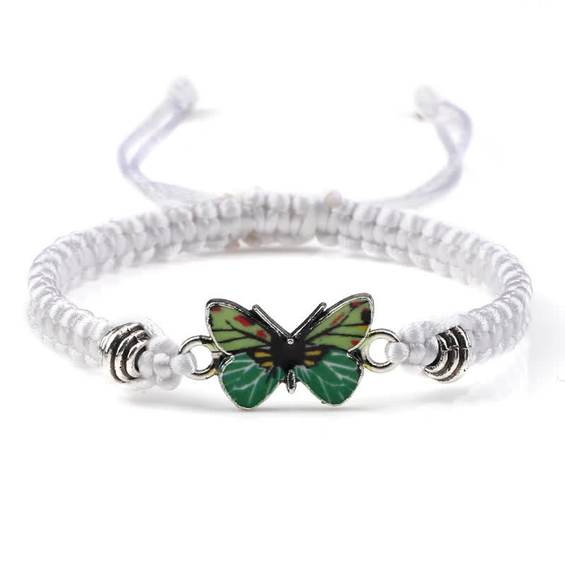 Fortune Jewel Butterfly Freedom Love String Charm Bracelet