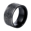 Fortune Jewel Four Guardian Beast Dragon White Tiger Suzaku Basalt Carved Success Luck Ring Fortune Jewel