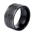 Fortune Jewel Four Guardian Beast Dragon White Tiger Suzaku Basalt Carved Success Luck Ring Fortune Jewel