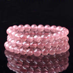 Fortune Jewel Natural Rose Quartz Love Caring Bracelet