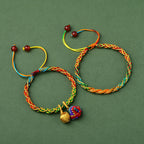Fortune Jewel Colorful Rope Luck Handcrafted Zongzi Charm Bracelet