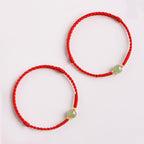 Fortune Jewel Handmade Jade Lucky Bead Prosperity Braided Bracelet