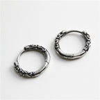 Fortune Jewel Viking Celtic Hoop Titanium Steel Balance Earrings