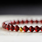 Buddha Stones 999 Gold Koi Fish Natural Garnet Protection Bracelet