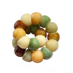 New Colorful Garlic Beads Bodhi Bracelet – Unique Marble Pattern Design 14mm