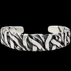 Fortune Jewel Retro Line Texture Healing Cuff Bracelet Bangle