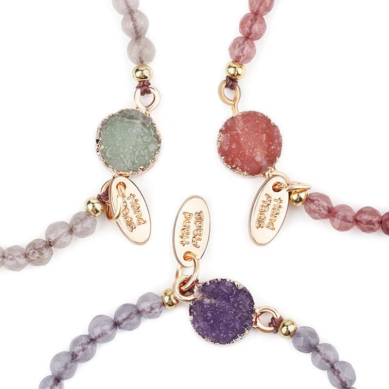 Fortune Jewel Natural Crystal Charm Lucky Healing Bracelet
