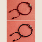 Fortune Jewel 925 Sterling Silver Chinese Zodiac Natal Buddha Cinnabar Calm Bracelet