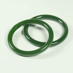 Fortune Jewel Cyan Jade Longevity Blessing Bangle Bracelet