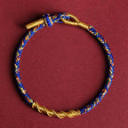 Fortune Jewel Handmade Chinese Zodiac Natal Buddha Protection Strength Braided String Bracelet