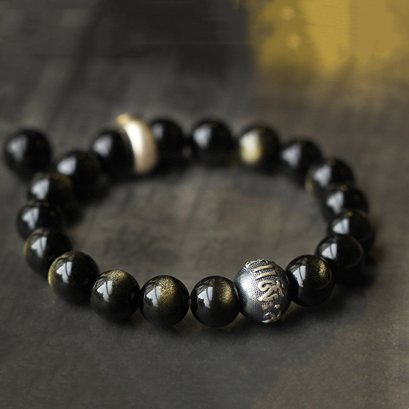 Fortune Jewel Chinese Zodiac Natal Buddha Obsidian Purification Bracelet