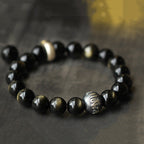 Fortune Jewel Chinese Zodiac Natal Buddha Obsidian Purification Bracelet