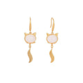Fortune Jewel FengShui White Jade Fox Fortune Earrings