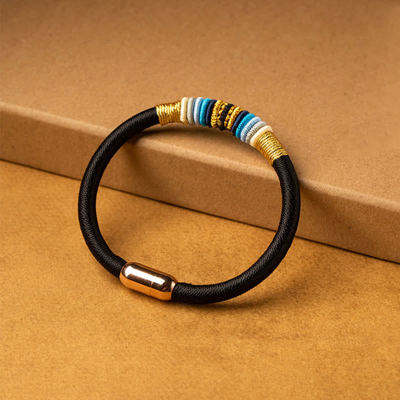 Fortune Jewel Tibetan Handmade King Kong Knot Protection Magnetic Buckle Braided Bracelet