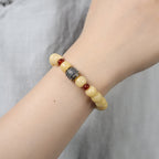 Fortune Jewel Bodhi Seed Auspicious Cloud Fu Character Bead Peace Bracelet