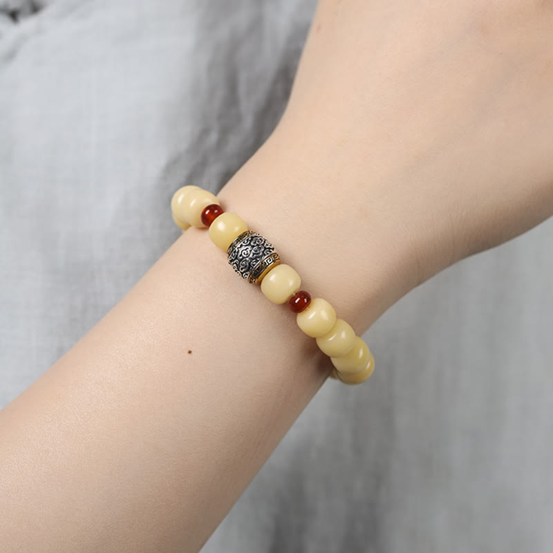 Fortune Jewel Bodhi Seed Auspicious Cloud Fu Character Bead Peace Bracelet