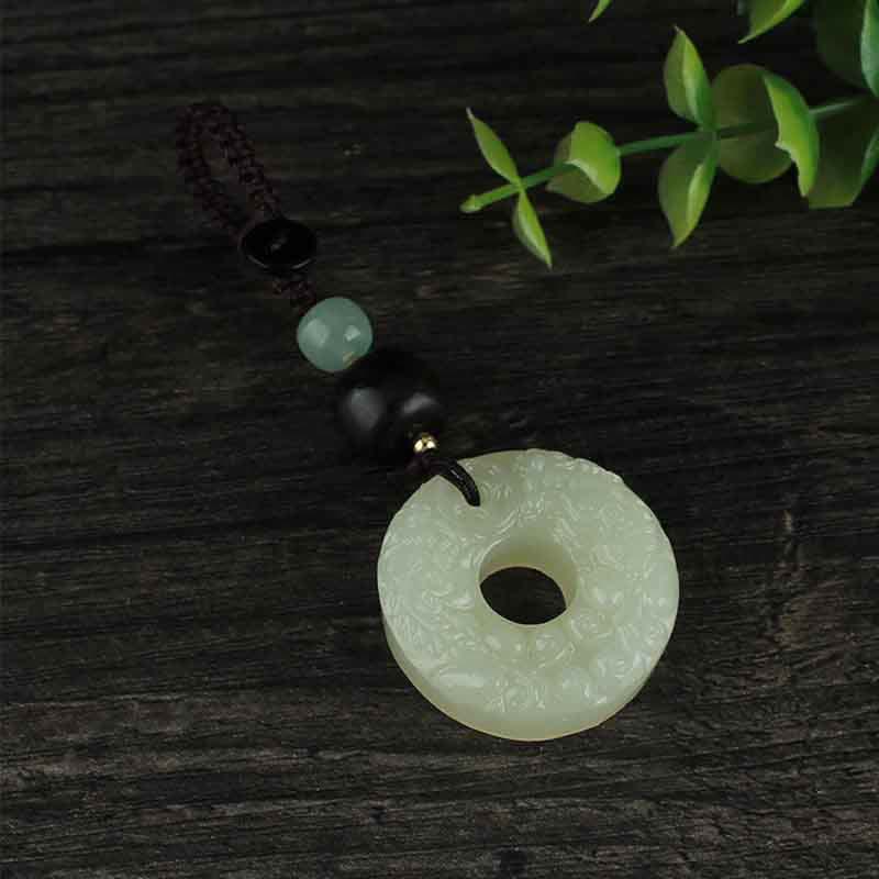 Fortune Jewel PiXiu Jade Peace Buckle Abundance Wealth Key Chain