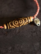 Handmade Rope Tibetan Dzi Bead Pendant