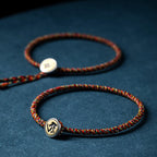 Fortune Jewel Handmade 925 Sterling Silver Chinese Zodiac Natal Buddha Protection Colorful Rope Bracelet
