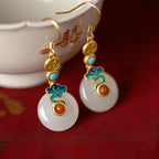 Fortune Jewel Jade Copper Coins Auspicious Clouds Prosperity Necklace Pendant Bracelet Ring Earrings