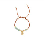 Fortune Jewel Jade Beads Fu Character Blessing Rope Bracelet