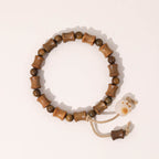 Fortune Jewel Green Sandalwood Bodhi Seed Cat Claw Bamboo Peace Bracelet
