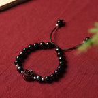 Fortune Jewel Small Leaf Red Sandalwood Sooth Bracelet