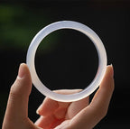 Fortune Jewel Natural Chalcedony Harmony Positive Bracelet Bangle