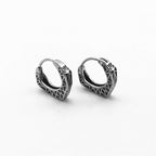 Fortune Jewel Viking Hoop Titanium Steel Balance Earrings