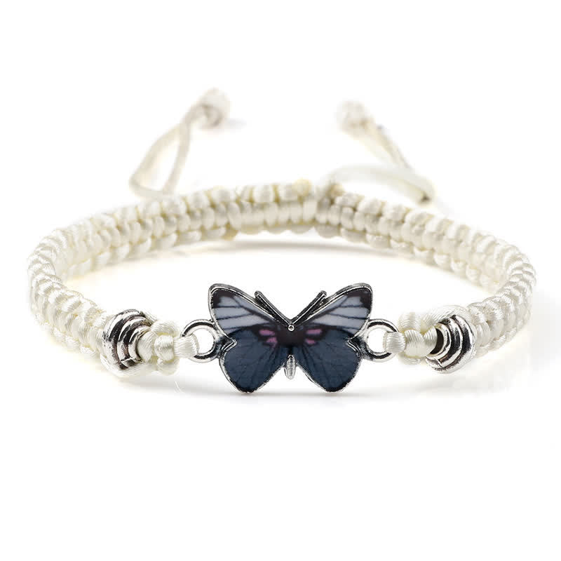 Fortune Jewel Butterfly Freedom Love String Charm Bracelet