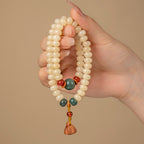 Fortune Jewel Bodhi Seed Lotus Pod Charm Peace Double Wrap Bracelet
