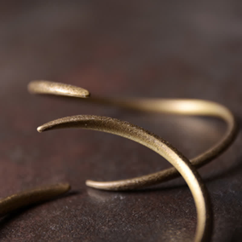 Fortune Jewel Simple Design Copper Luck Adjustable Cuff Bracelet